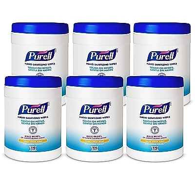 PURELL Hand Sanitizing Wipes, Fresh Citrus Scent, 270 Wipes/Carton, 6/Carton