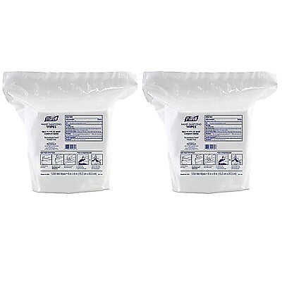 PURELL Hand Sanitizing Wipes Refill, 1200/Wipes, 2/Pack