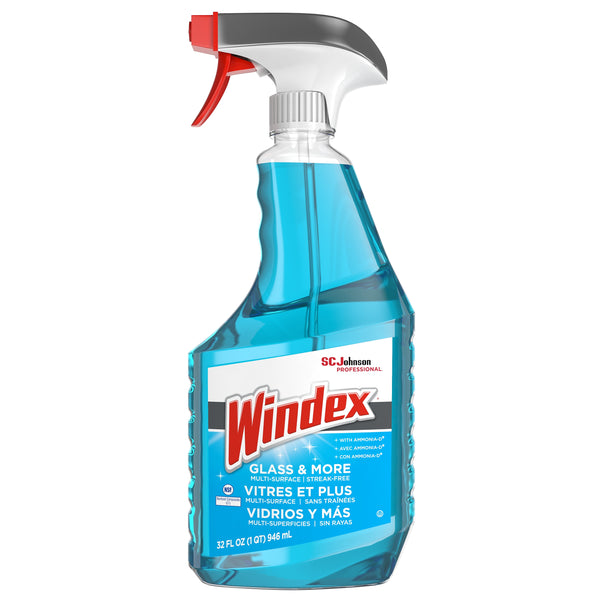Windex Glass Cleaner with Ammonia-D Trigger Spray, 32 fl oz