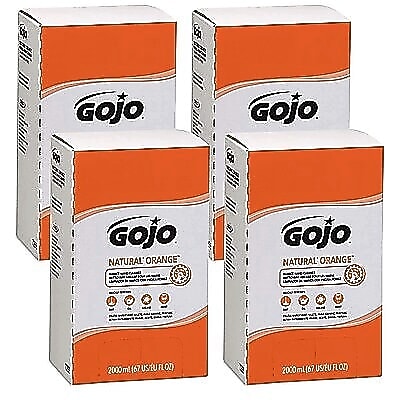 GOJO Natural Orange Liquid Hand Soap Refill for PRO TDX Dispenser, Orange Citrus Scent, 67 oz., 4/Carton