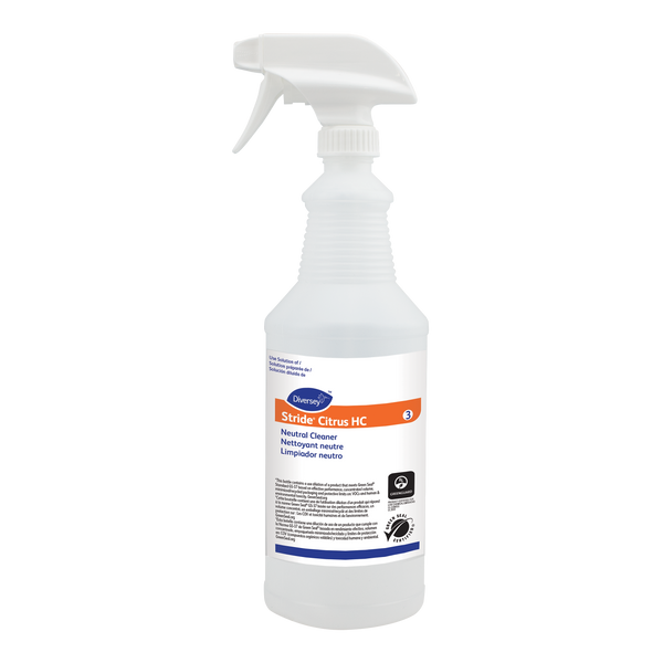 PBI Stride Citrus HC NC #3 32 oz. Spray Bottle with Trigger and Label, Natural, 6/Carton