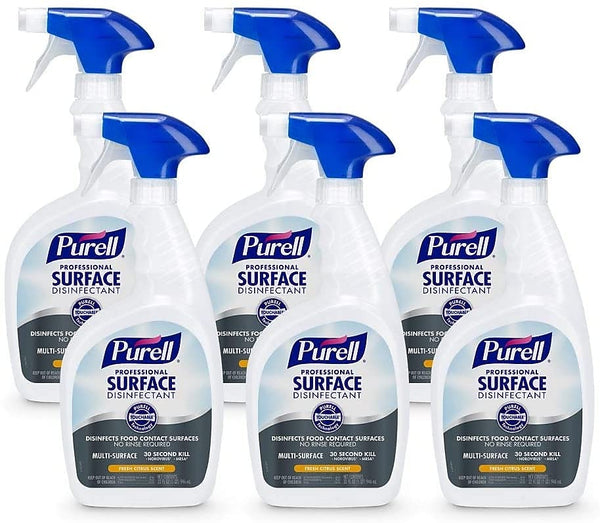 Purell Professional Surface Disinfectant Spray, Fresh Citrus Scent, 32 Fl. Oz., 6/Carton