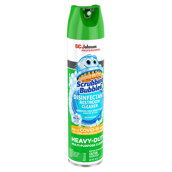 Scrubbing Bubbles Disinfectant Restroom Cleaner Aerosol, Rainshower Scent, 25 oz