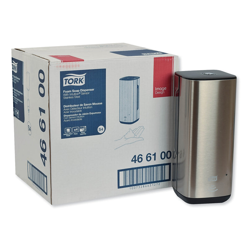 Tork Image Design Foam Skincare Automatic Dispenser with Intuition Sensor, 1 L, 4.5 X 5.12 X 10.62, Stainless Steel