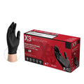 Ammex X3 Powder-Free Nitrile Gloves, Latex Free, Black