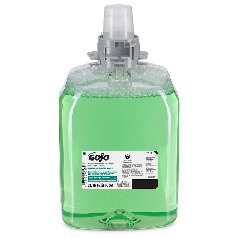 GOJO Foam Hand, Hair & Body Wash Refill for FMX 20 Dispenser, Cucumber Melon Scent, 67.6 oz., 2/Carton