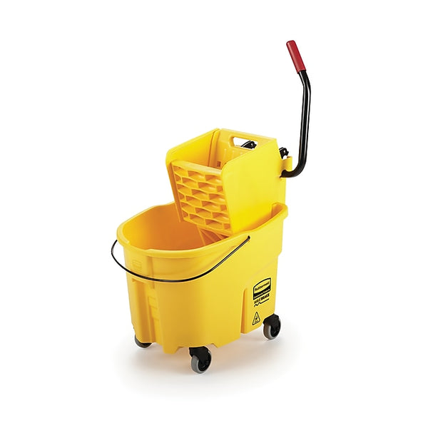 Rubbermaid WaveBrake 2.0 Janitorial Side-Press Bucket and Wringer, 35 Quart