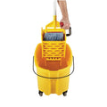 Rubbermaid WaveBrake 2.0 Janitorial Side-Press Bucket and Wringer, 35 Quart