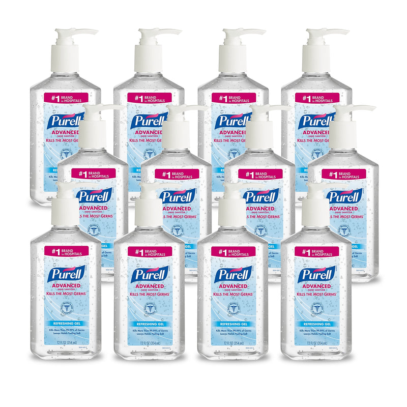 PURELL Advanced 70% Alcohol Gel Hand Sanitizer, Clean Scent, 12 oz.