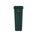 Rubbermaid Slim Jim Plastic Indoor Recycling Bin, 23 Gallon, Green