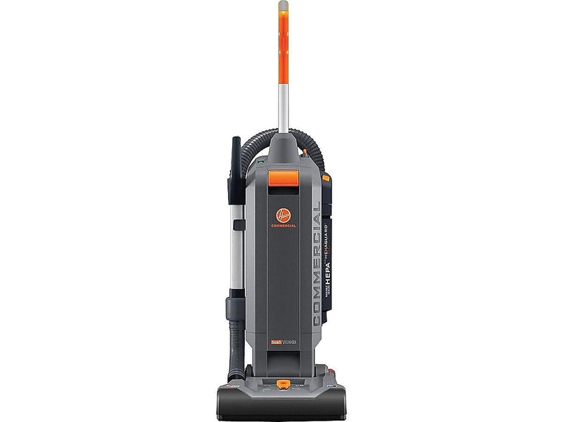 Hoover Commercial HUSHTONE 13+ Upright Vacuum, Gray/orange
