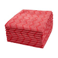 Rubbermaid HYGEN Microfiber Cleaning Rags, 16" x 16", Red, 12 Rags/Pack