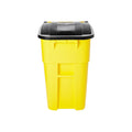 Rubbermaid BRUTE Rollout Plastic Outdoor Trash Can, 50 Gallon, Yellow