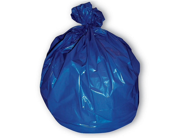 Heritage 45 Gallon Recycling Bag, Low Density, 1.3 Mil, Blue, 100 Bags/Box