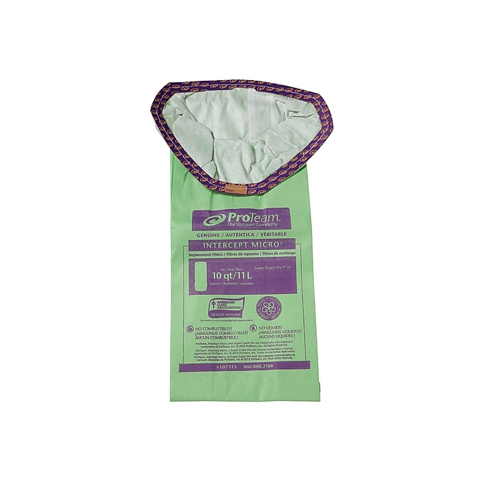 ProTeam Intercept Micro Filter Vacuum Bags, 10-Pack