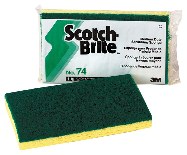 Scotch-Brite Sponge With Scrubber, Green/Yellow