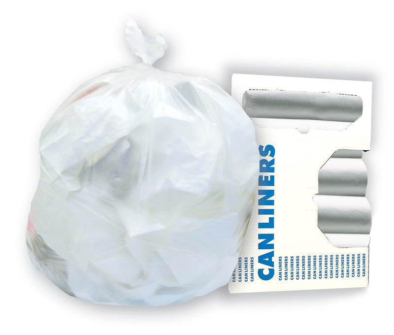 Heritage Accufit 55 Gallon Industrial Trash Bag, 40" X 53", Low Density, 0.9 Mil, Clear, 100 Total Bags (H8053TC R01)