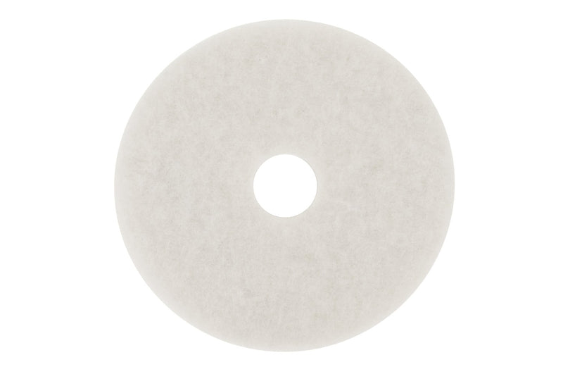 3M 4100 12" Low-Speed Super Polish Buffing Pad, White, 5/Carton