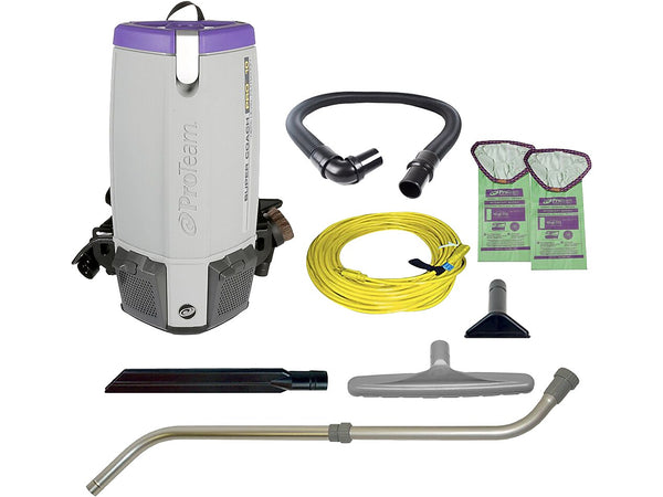 ProTeam Super Coach Pro 10 Qt. Backpack Vacuum, Gray/Purple