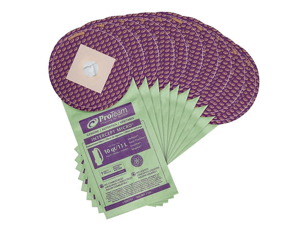 ProTeam Intercept Micro Vacuum Filters, Green, 10/Pack