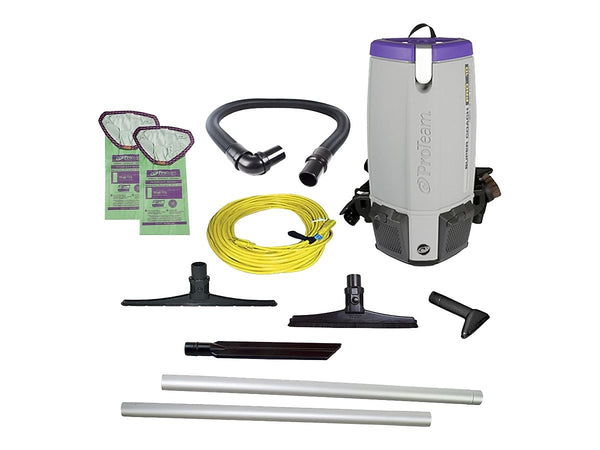 ProTeam Super Coach Pro Backpack Vacuum, Gray/Purple/Black