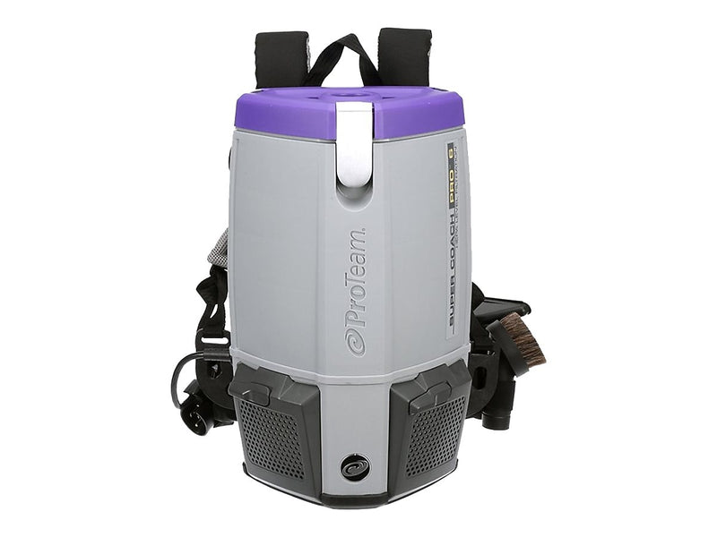ProTeam Super Coach Pro 6 Backpack Vacuum, Gray/Purple