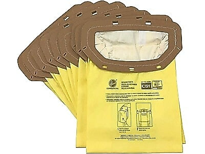 Hoover Shake Out Vacuum Bags, Yellow, 10/Pack