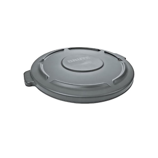 Rubbermaid Brute Round Plastic Container Lid, Gray, 55 Gallons