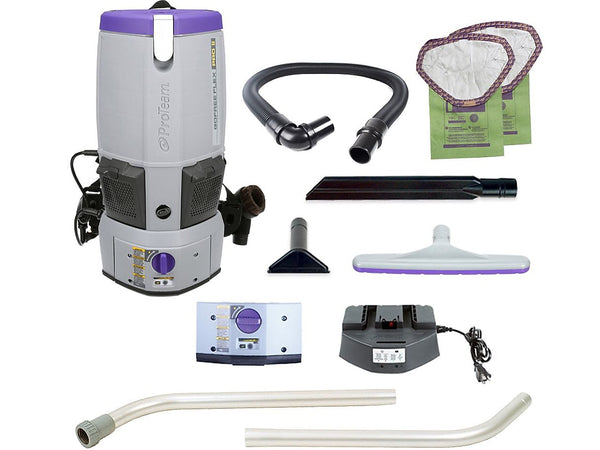 ProTeam GoFree Flex Pro II Cordless Backpack Vacuum, Gray/Black/Purple