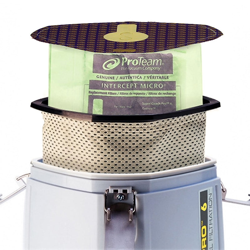 ProTeam Closed 6qt. Triangular Intercept Filter, 10/Pk
