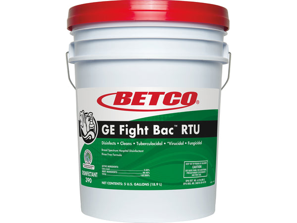 Betco GE Fight Bac RTU Disinfectant, Fresh, 640 Oz., 5 Gal. Pail