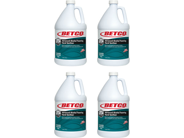 Betco Advanced 70% Alcohol Foaming Hand Sanitizer with Aloe, Citrus Scent, 128 oz., 4/Carton