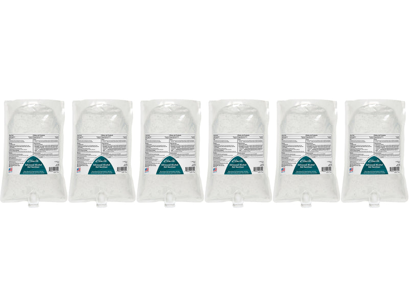 Betco Advanced Gel Hand Sanitizer, Light Fresh, 1000mL., 6/Carton